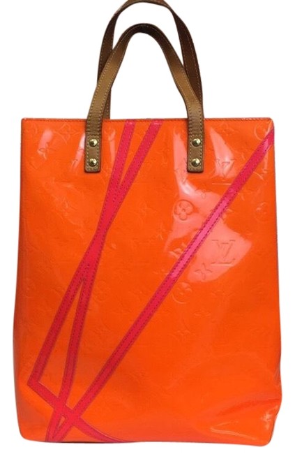 Louis Vuitton Reade Bag Limited Edition Robert Wilson Orange Monogram Vernis Leather Tote