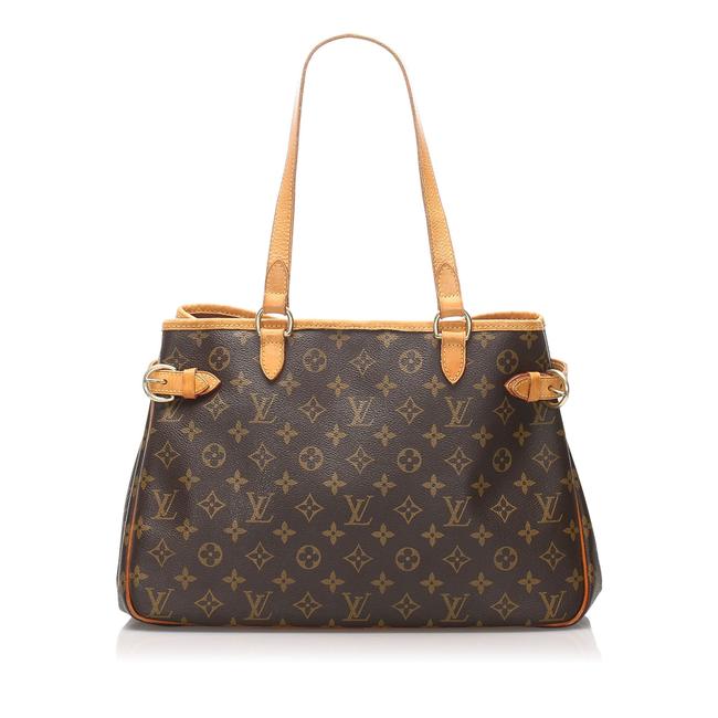 Louis Vuitton Batignolles Horizontal Monogram Brown Leather Tote