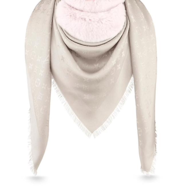 Louis Vuitton Beige Flowergram Shawl M73022 ScarfWrap