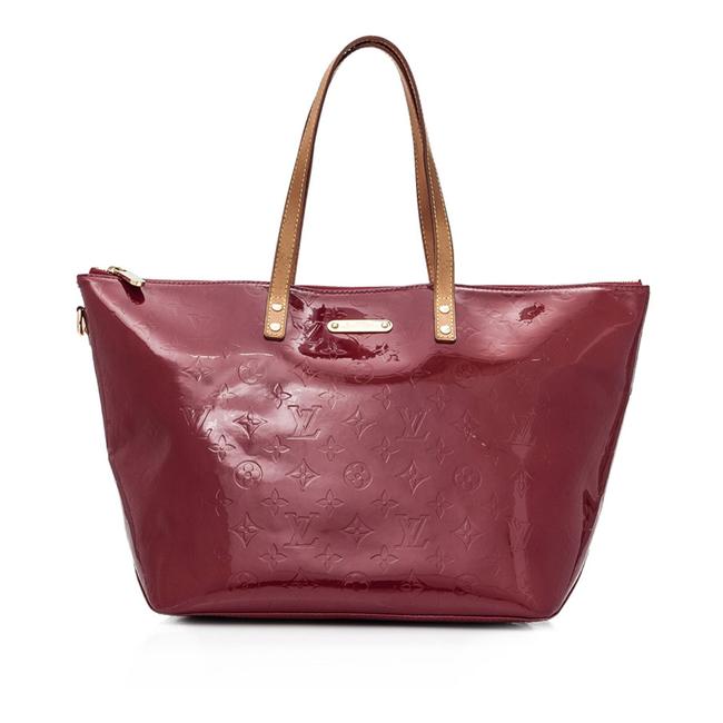 Louis Vuitton Bellevue Vernis Gm Red Leather Tote