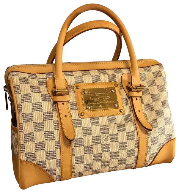 Louis Vuitton Berkely Azur Leather Satchel