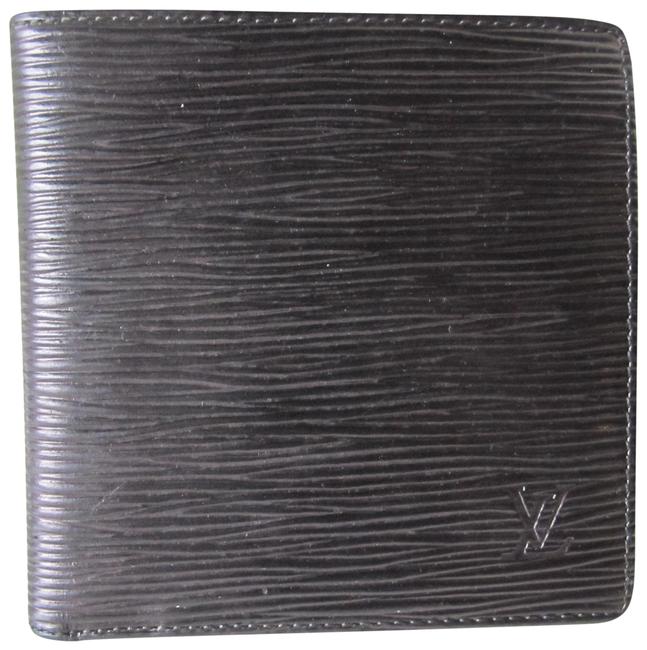 Louis Vuitton Black Epi Bifold Unisex Wallet