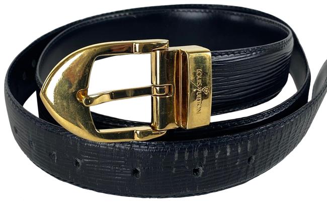 Louis Vuitton Black Epi Ceinture 14lv64 Belt