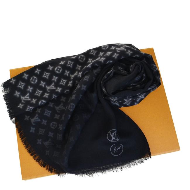 Louis Vuitton Black Fragment Muffler Monogram Eclipse ScarfWrap