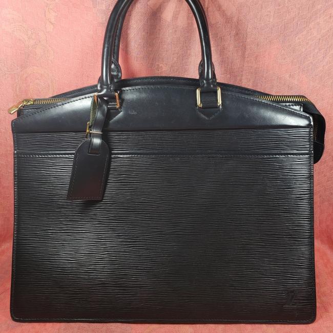 Louis Vuitton Black Leather Satchel