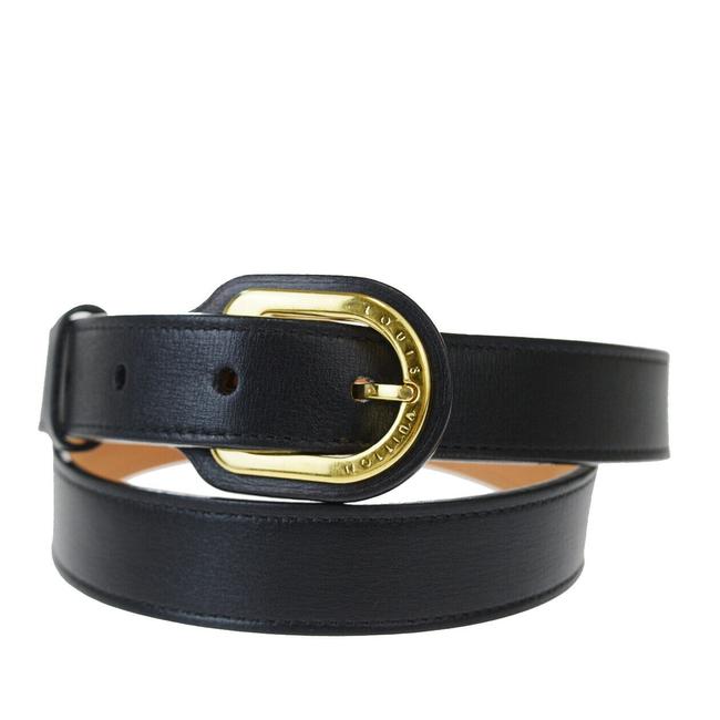Louis Vuitton Black Logo Ceinture Leather Belt