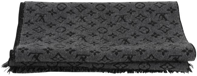 Louis Vuitton Black Monogram Classic Wool M78526 ScarfWrap