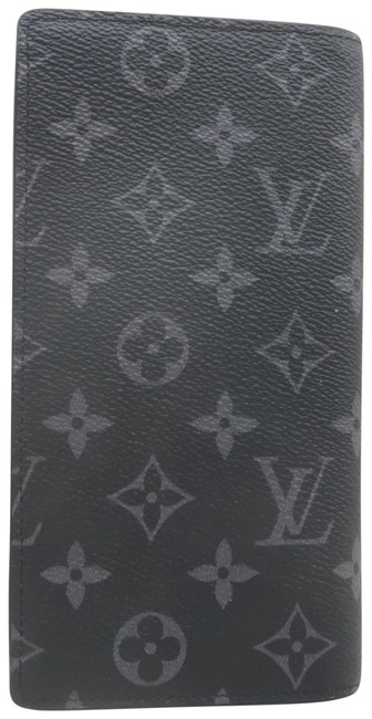 Louis Vuitton Black Monogram Eclipse Brazza Graphite Wallet