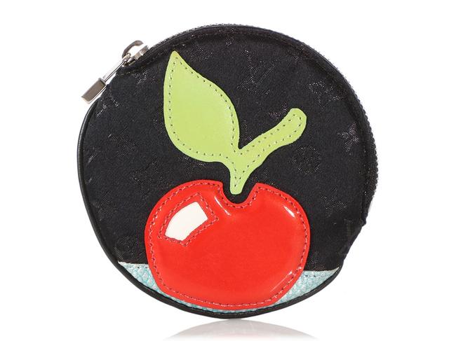 Louis Vuitton Black Monogram Satin Cherry Conte De Fees Coin Purse Wallet