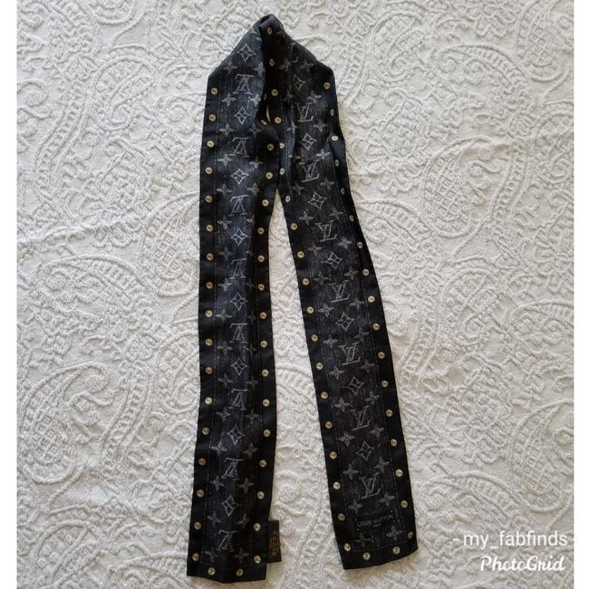 Louis Vuitton Black Monogram Silk Bandeau ScarfWrap