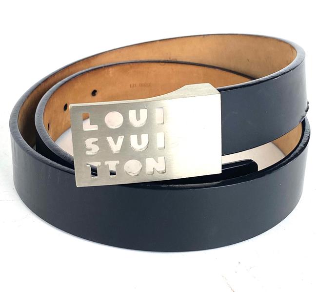 Louis Vuitton Black Shadow Outline Buckle 1la524 Belt