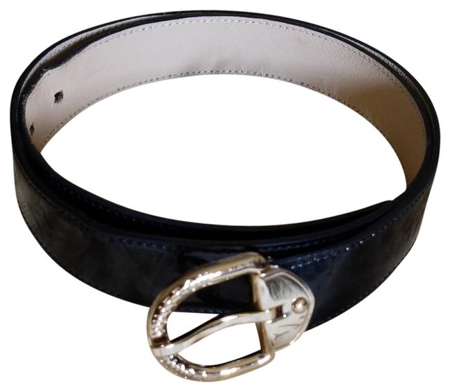 Louis Vuitton Black Vernis Buckle Belt