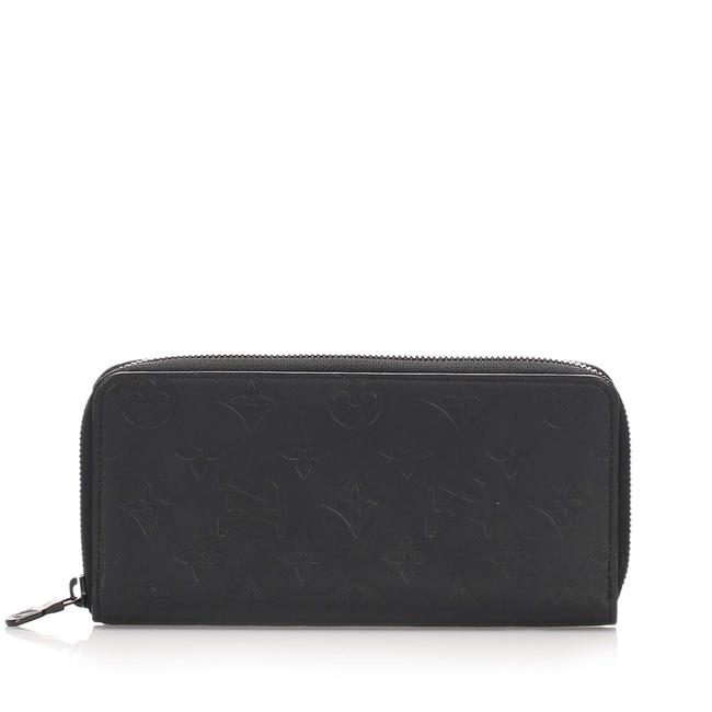 Louis Vuitton Black Zippy Monogram Glace Wallet