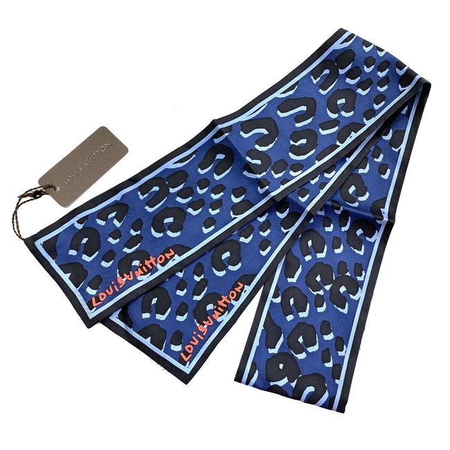 Louis Vuitton Blue Bandeau Silk Italy ScarfWrap