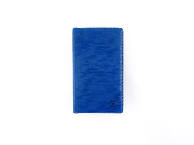 Louis Vuitton Blue Epi Coated Leather Oversized Long Travel Wallet