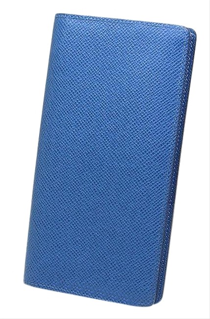 Louis Vuitton Blue Taiga Brazza Two Fold M32815 Iceberg Wallet