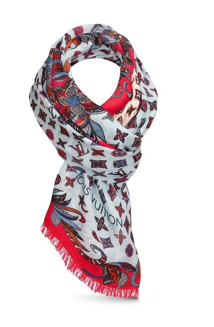 Louis Vuitton Blue Wool Shawl Limited Edition 2019 Winter New ScarfWrap