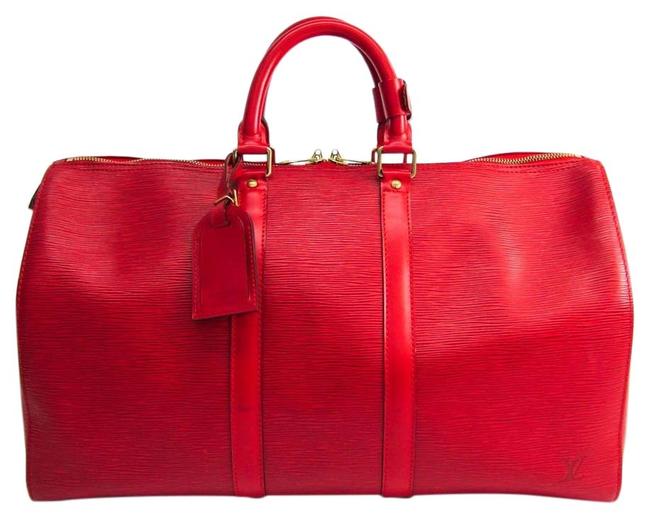 Louis Vuitton Boston Bag Keepall 45 M42977 Castilian Red Epi Leather Satchel