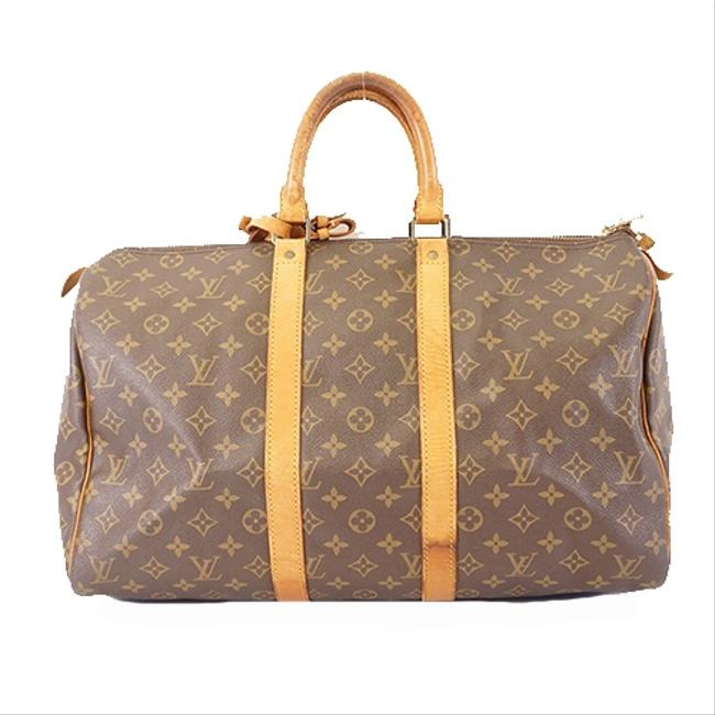 Louis Vuitton Boston Bag Monogram M41428 Men Women Unisex Brown Satchel