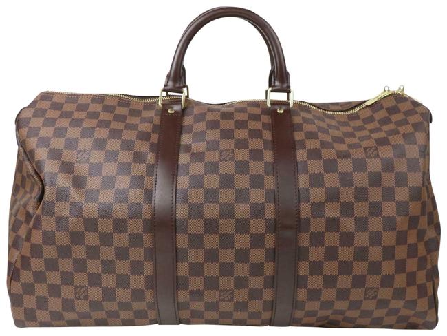 Louis Vuitton Boston Keepall 50 Brown Damier Shc7 11018 WeekendTravel Bag