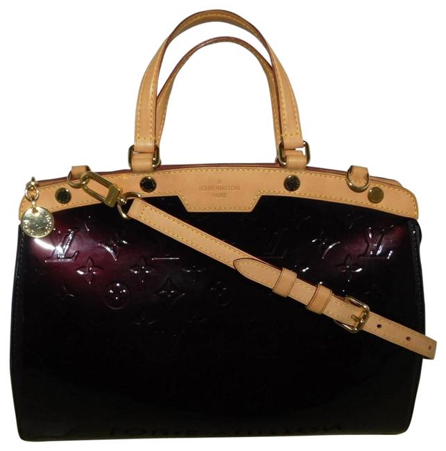 Louis Vuitton Brea Mm A340 Amarante Monogram Vernis Leather Tote