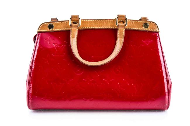 Louis Vuitton Brea Vernis Pm Pomme Damour Red Patent Leather Satchel