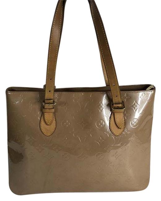 Louis Vuitton Brentwood Vernis Hand Beige Leather Tote