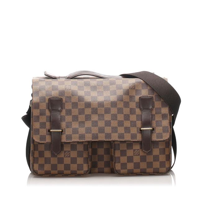 Louis Vuitton Broadway Damier Ebene Brown Leather Cross Body Bag