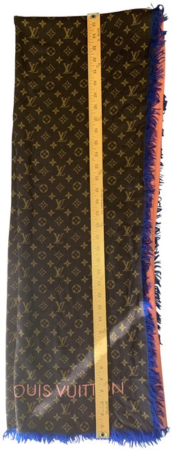 Louis Vuitton Brown and Pink Limited edition Large Two Tone ScarfWrap
