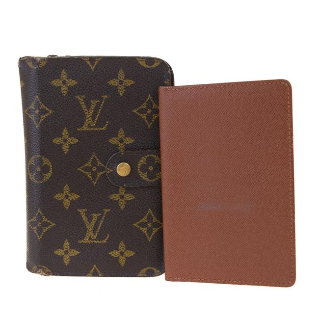Louis Vuitton Brown Bifold Purse Monogram Leather Wallet