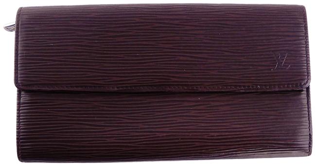 Louis Vuitton Brown Clutch Sarah Epi Coated Leather Long Checkbook Wallet