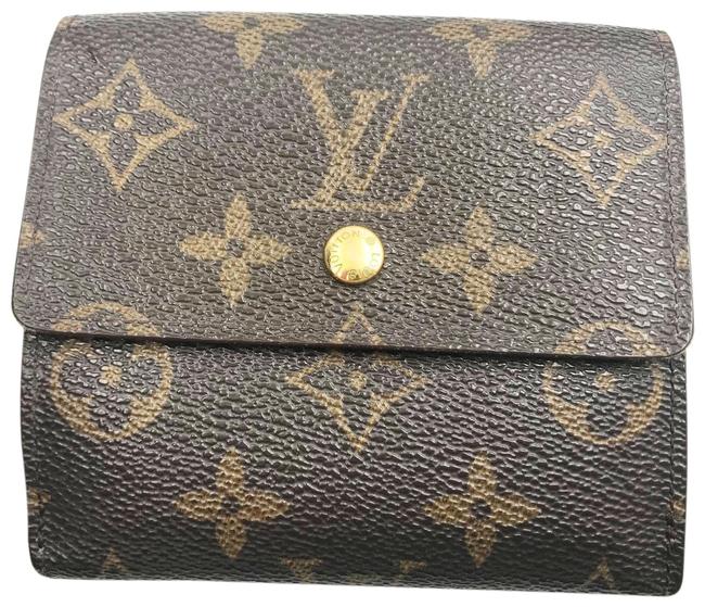 Louis Vuitton Brown Daimer Ebene Elise Wallet