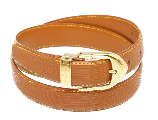 Louis Vuitton Brown Epi Leather Skinny Classique 85 Belt