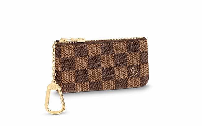 Louis Vuitton Brown Key Pouch Damier Ebene Cles N62658 Wallet