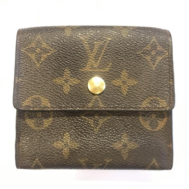 Louis Vuitton Brown Logo Monogram Lv Canvas Bifold France Wallet