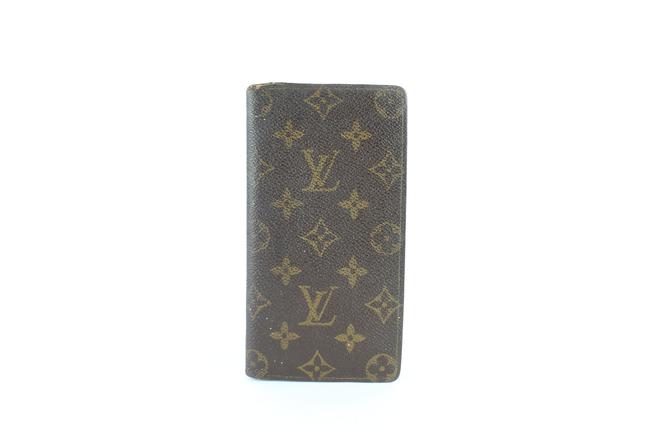 Louis Vuitton Brown Long Bifold Card Flap 4lz0125 Wallet