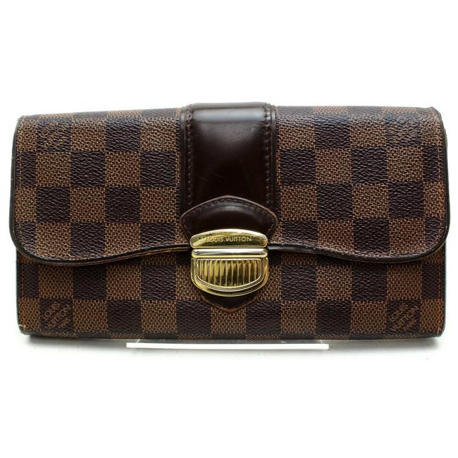 Louis Vuitton Brown Long Sistina Damier Wallet
