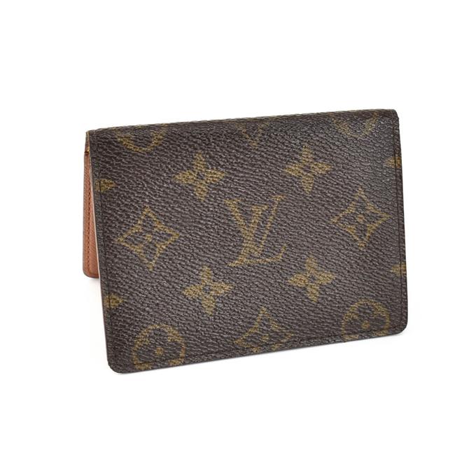 Louis Vuitton Brown "Lv" Logo Folding CardId Tw Wallet