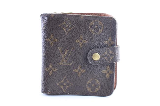 Louis Vuitton Brown Zippy Monogam Compact 24lr0522 Wallet