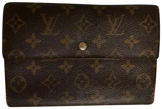 Louis Vuitton Brown Pochette Monogram Passport Paspol Wallet