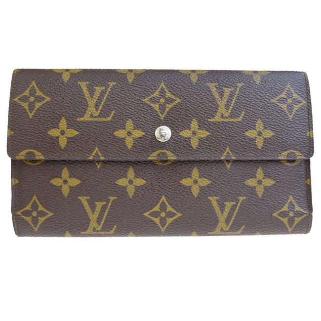 Louis Vuitton Brown Portefeuille International Trifold Wallet