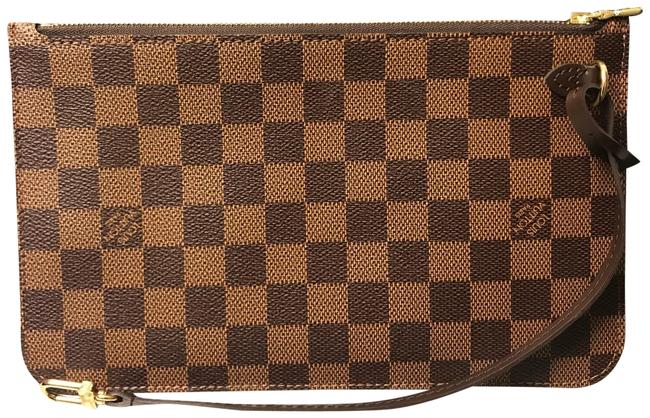 Louis Vuitton Brown Red Clutch Pouch Wallet