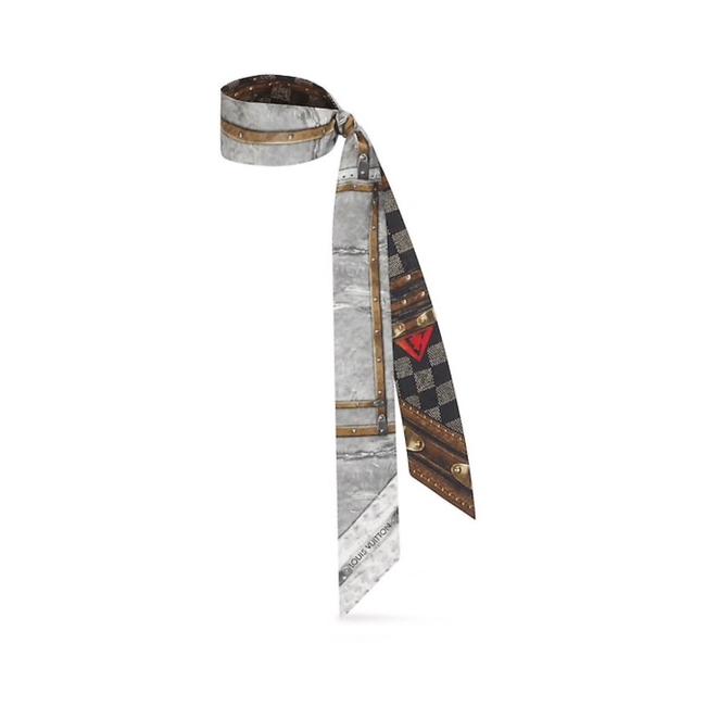 Louis Vuitton Brown Time Trunk Bb Bandeau ScarfWrap