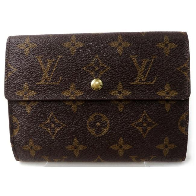 Louis Vuitton Brown Tresor Porte Monogram Etui Papiers Trifold Wallet