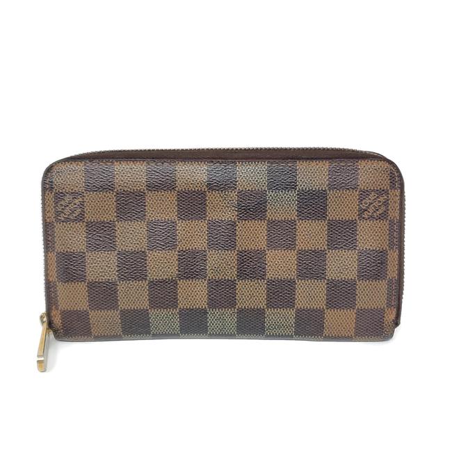 Louis Vuitton Brown Zippy Damier Ebene Wallet
