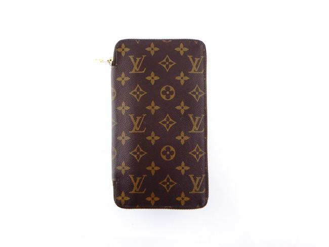 Louis Vuitton Brown Zippy Monogram Canvas Leather Oversized Travel Wallet