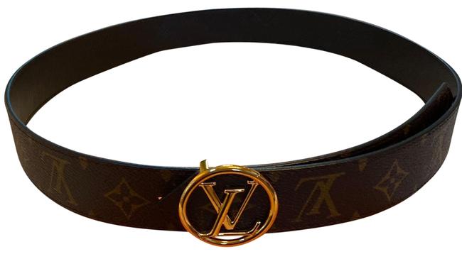 Louis Vuitton BrownBlack Lv Circle Reversible Belt