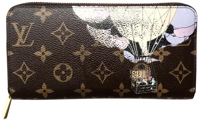 Louis Vuitton BrownBlue Illustre Monogram Baloon Zippy Wallet