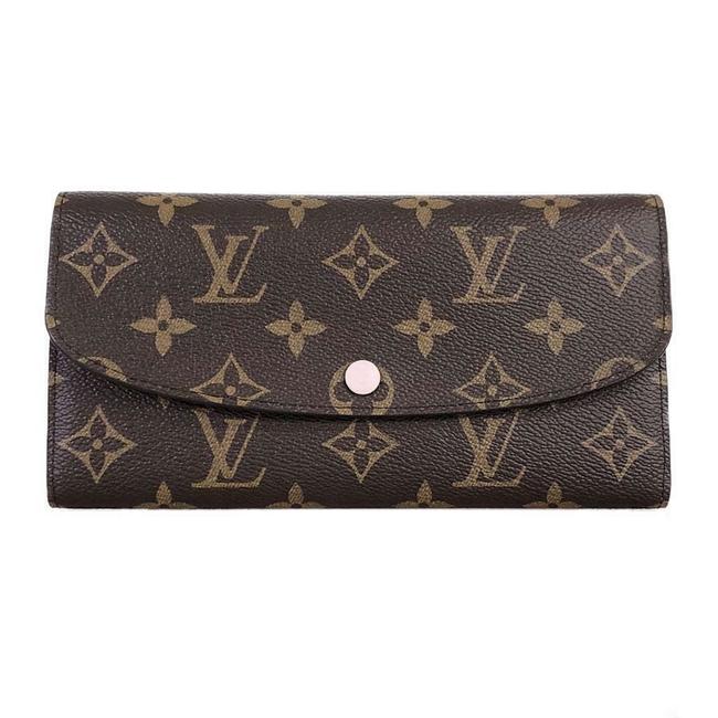 Louis Vuitton BrownPink Monogram Emilie Wallet