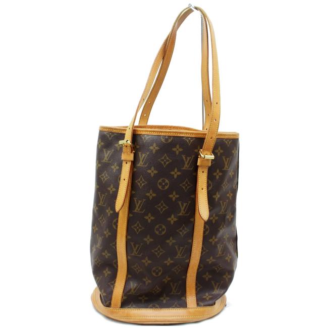 Louis Vuitton Bucket 872028 Monogram Gm Brown Coated Canvas Tote
